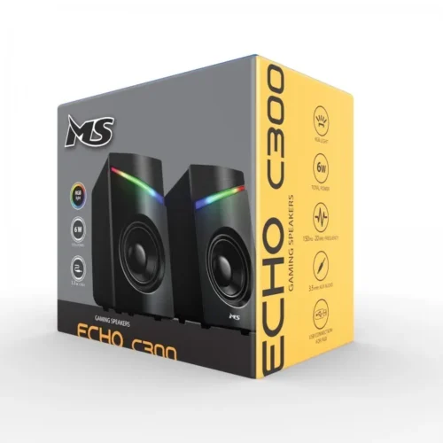 Alternative view of MS PC SPEAKERS ECHO C300 2 .0 6W USB RGB LED