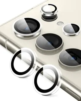 Alternative view of CRONG Tempeчервен glass camera Samsung S24 Ultra