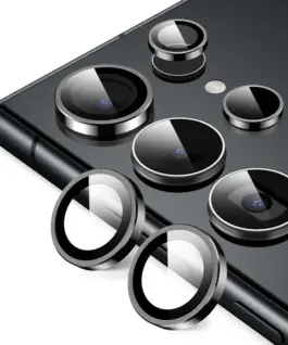 Alternative view of CRONG Tempeчервен glass camera Samsung S24 Ultra черен