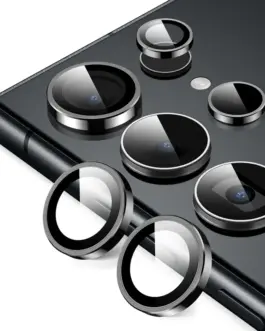 Alternative view of CRONG Tempeчервен glass camera Samsung S24 Ultra черен