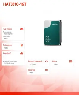 Alternative view of Synology HDD HAT3310-16T 16TB SATA 3,5, 512e 7,2k