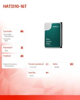 Alternative view of Synology HDD HAT3310-16T 16TB SATA 3,5, 512e 7,2k