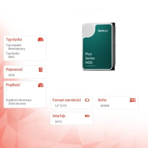 Alternative view of Synology HDD HAT3310-16T 16TB SATA 3,5, 512e 7,2k