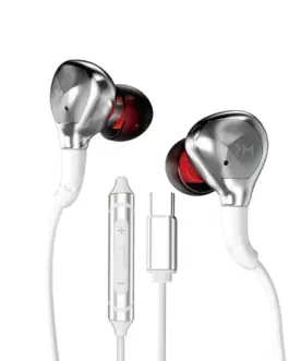 WEKOME Wiчервен слушалки HiFi USB-C бял