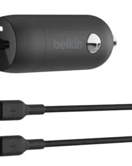 Belkin зарядно за кола 30W PD PPS + кабел usb-c