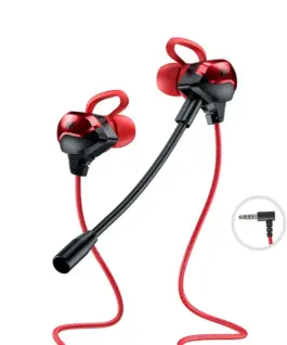 WEKOME Wiчервен слушалки for gamers jack 35mm червен