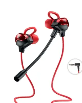 WEKOME Wiчервен слушалки for gamers jack 35mm червен