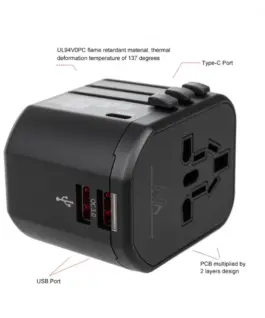 Maclean Travel адаптер socket MCE238N EU US AUS UK