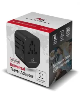 Maclean Travel адаптер socket MCE238N EU US AUS UK