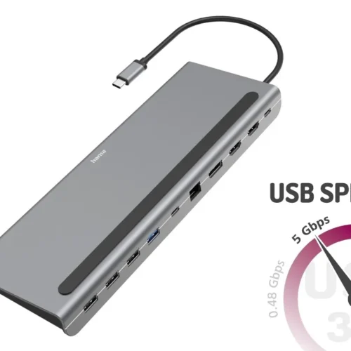 Alternative view of Hama USB C docking station 10 ports