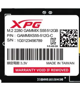 Adata XPG GAMMIX S55 SSD 512GB PCIe 4x4 5/3.8MB/s M2230