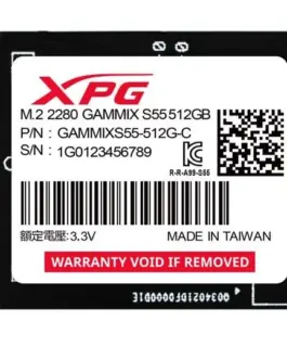 Adata XPG GAMMIX S55 SSD 512GB PCIe 4x4 5/3.8MB/s M2230
