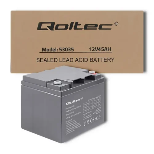 Qoltec Battery AGM 12V 45Ah max.13.5A