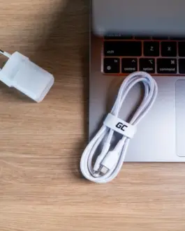 Alternative view of Green Cell PowerStream USB-C to Lightning 1m MFI кабел, PD, бял