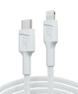 Green Cell PowerStream USB-C to Lightning 1m MFI кабел PD бял