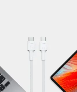 Alternative view of Green Cell PowerStream USB-C to USB-C кабел 2m, PD 60W, QC 3.0, бял