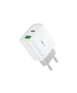 WEKOME Mains зарядно USB-C PD 20W & USB-A QC3.0 18W