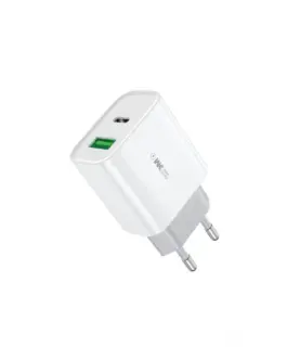 WEKOME Mains зарядно USB-C PD 20W & USB-A QC3.0 18W