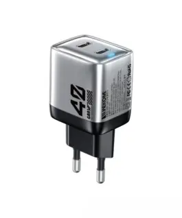 WEKOME Mains зарядно 2xUSB-C Super Fast зарядно GaN