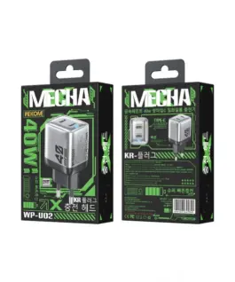 Alternative view of WEKOME Mains зарядно 2xUSB-C Super Fast зарядно GaN