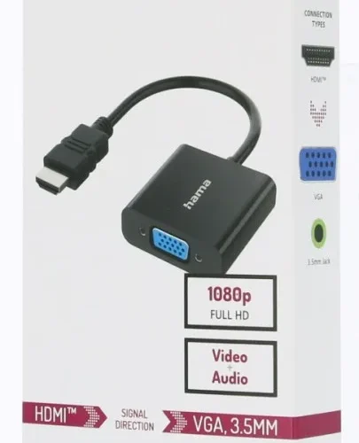 Hama HDMI адаптер to VGA +audio