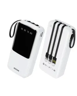 WEKOME външна батерия 20000 mAh USB-C/Lightning/MicroUS