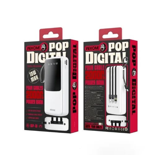 WEKOME външна батерия 20000 mAh USB-C/Ligthning/MicroUS