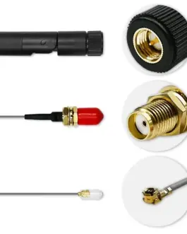 Alternative view of Qoltec WiFi antenna 2.4 2.5GHz 5.1 5.8GHz,5dBi,indoor