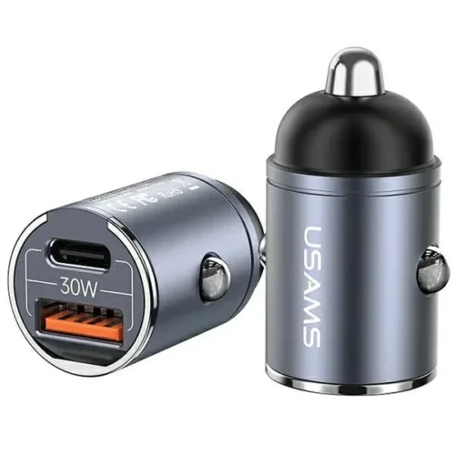 USAMS зарядно за кола 30W 1xUSB+ 1xUSB-C Fast Charge C38