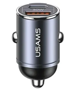 USAMS зарядно за кола 30W 1xUSB+ 1xUSB-C Fast Charge C38