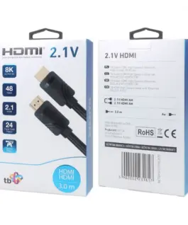 TB кабел HDMI v 2.1 premium 3 m 8K черен Made for players