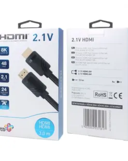 TB кабел HDMI v 2.1 premium 3 m 8K черен Made for players