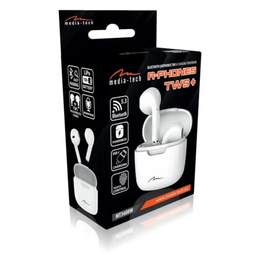 Media-Tech синTOOTH слушалки R- PHONES MT3608W бял