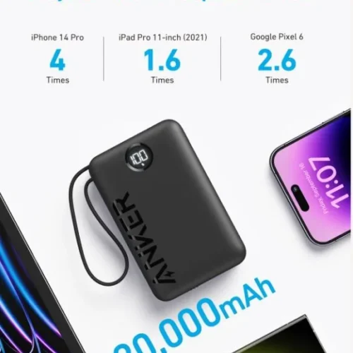 Anker външна батерия 335 20000 mAh 22.5W with USB-C кабел