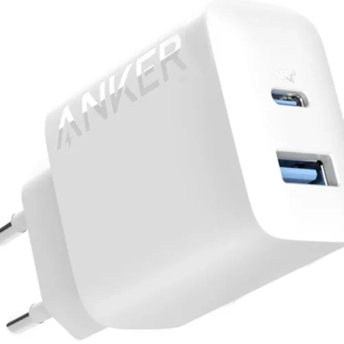 Anker 312 20W mains зарядно 1xUSB-A 1xUSB-C бял
