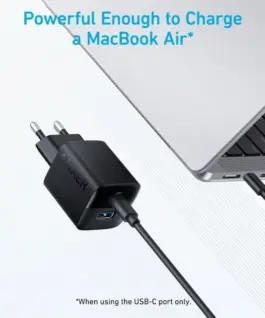 Anker 323 33W mains зарядно 1xUSB-A 1xUSB-C черен