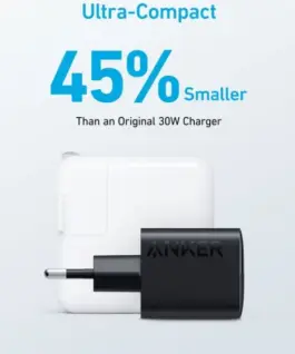 Anker 323 33W mains зарядно 1xUSB-A 1xUSB-C черен