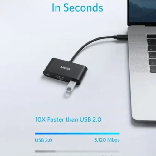 Anker USB-C Hub 3-in-1 4K HDMI сив