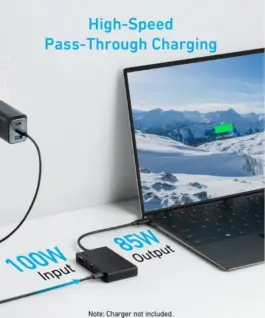 Alternative view of Anker 332 USB-C 5-in-1 4K HDMI Single Display Hub черен