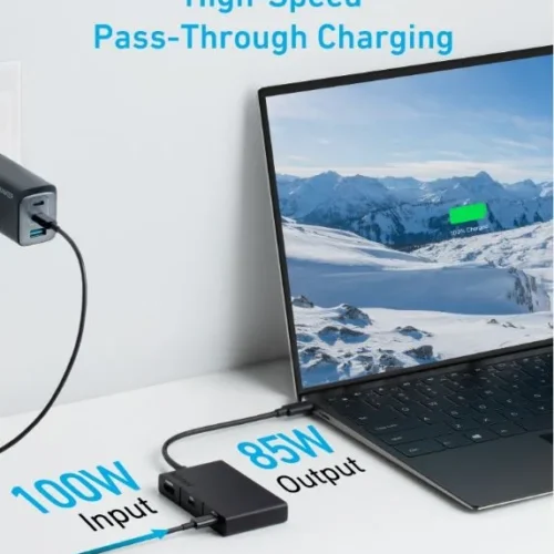 Alternative view of Anker 332 USB-C 5-in-1 4K HDMI Single Display Hub черен