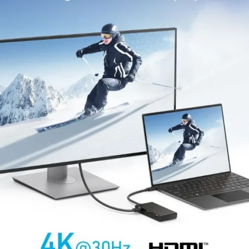 Anker 332 USB-C 5-in-1 4K HDMI Single Display Hub черен