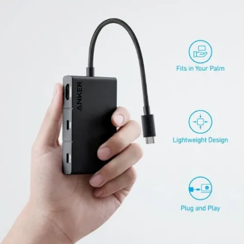 Anker 332 USB-C 5-in-1 4K HDMI Single Display Hub черен