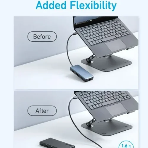 Alternative view of Anker 364 USB-C Dual Display 10-in-1 2x4K HDMI Eth черен Hub