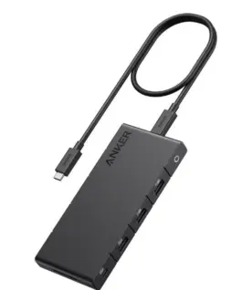 Anker 364 USB-C Dual Display 10-in-1 2x4K HDMI Eth черен Hub