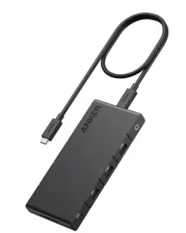 Anker 364 USB-C Dual Display 10-in-1 2x4K HDMI Eth черен Hub