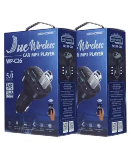 Alternative view of WEKOME Transmiter FM Bluetooth + зарядно за кола 17W черен