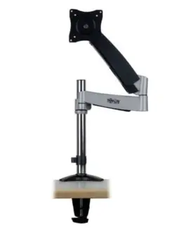 Alternative view of Eaton Full Motion Desk Mount for 13 to 27 Monitors - clamp and grommet DDR1327