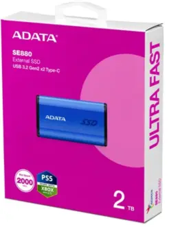 Alternative view of Adata външен SSD SE880 2TB USB3.2A/C Gen2x2 Blue