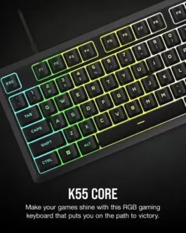 Alternative view of Corsair K55 Core RGB черен mechanical keyboard