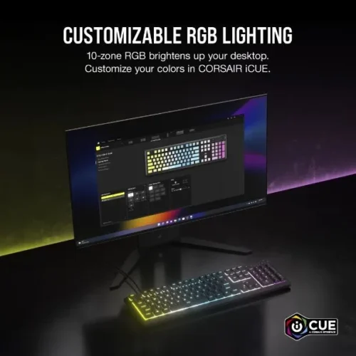 Corsair K55 Core RGB черен mechanical keyboard